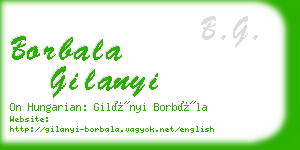 borbala gilanyi business card